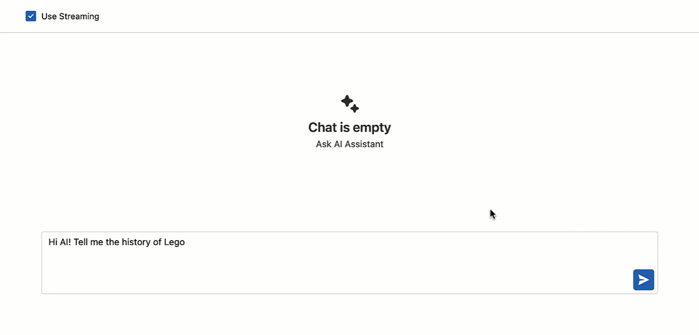 Blazor AI Chat — Stop Chat Message Generation