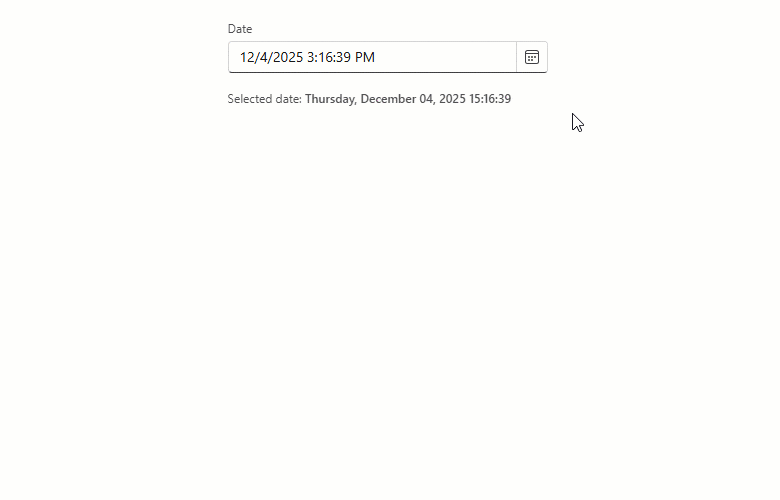 Date/Time Editor — Apply Value on Click