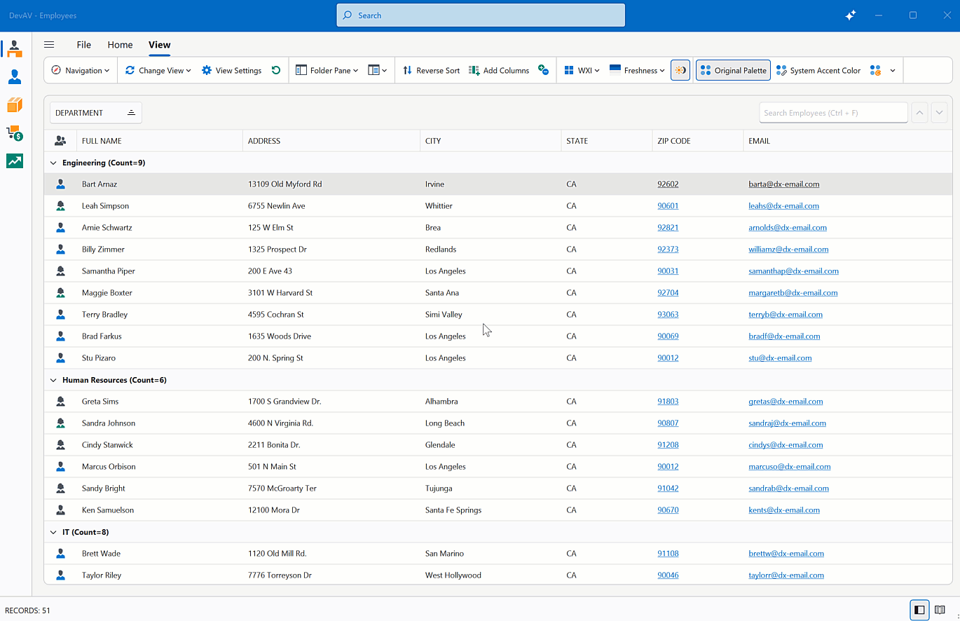 Outlook-inspired Side Panel - WinForms Ribbon Control, DevExpress