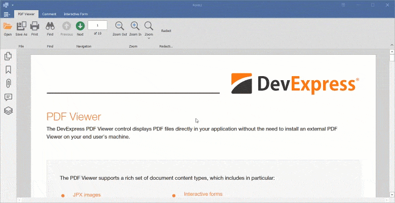 DevExpress WinForms PDF Viewer - Redaction API