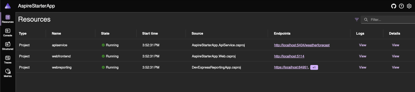 Aspire Start Screen