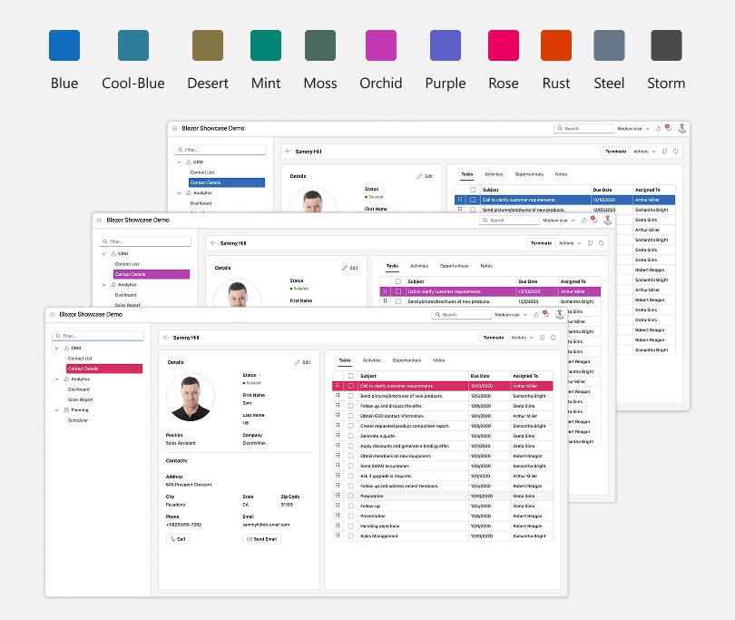 Blazor Fluent Theme — Built-in Accent Colors